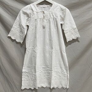 Gohoonabe Elegant White Kids Nightgown